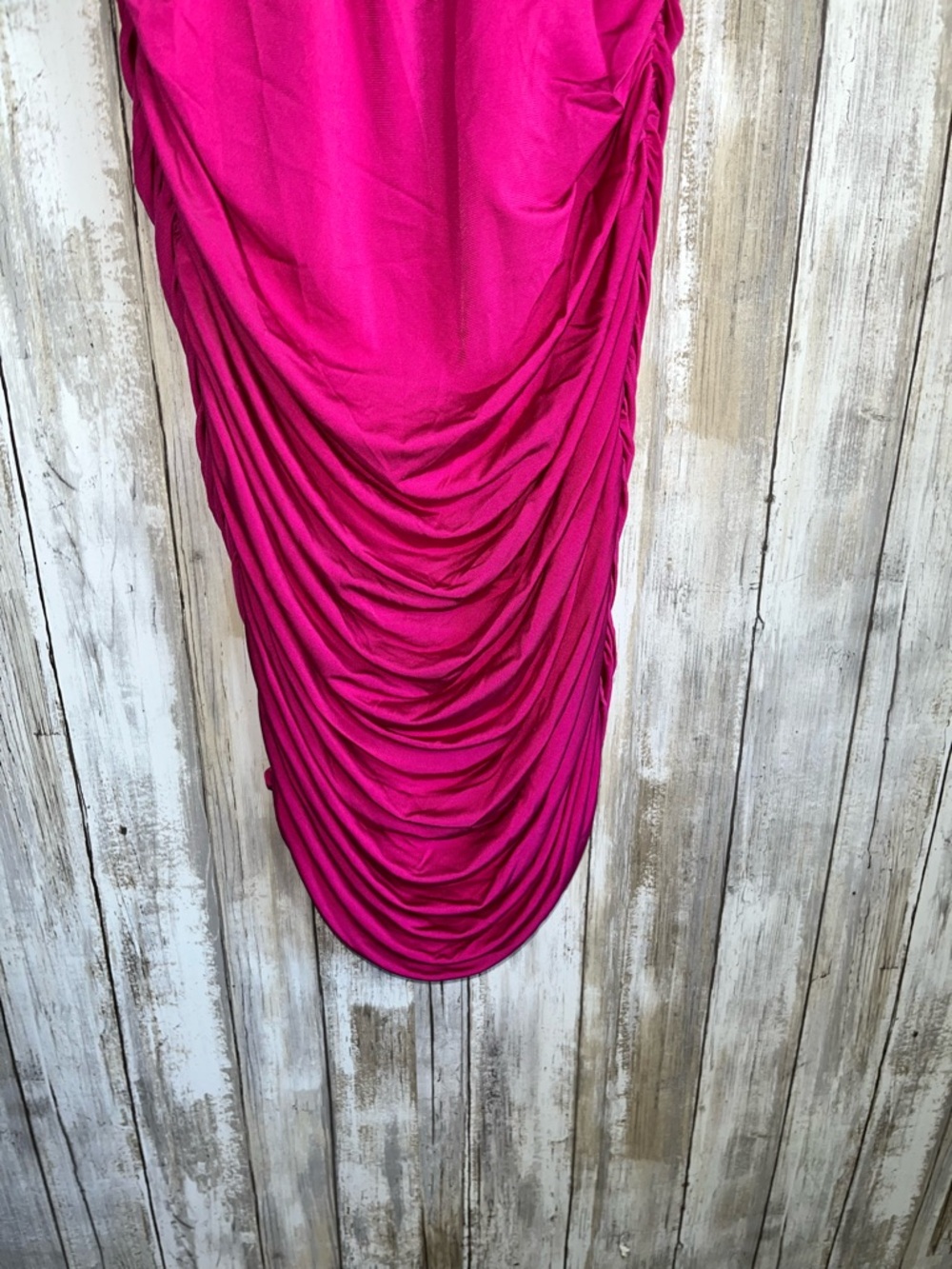 LoveShackFancy Bayana Ruched Cutout Mini Dress Pink NWT Sleeveless V Neck Size M - Picture 4 of 8